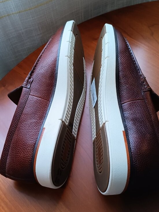 NWT Allen Edmonds Brown Leather Hybrid Sneaker-Loafer Slip-on Size 10.5D main image 8